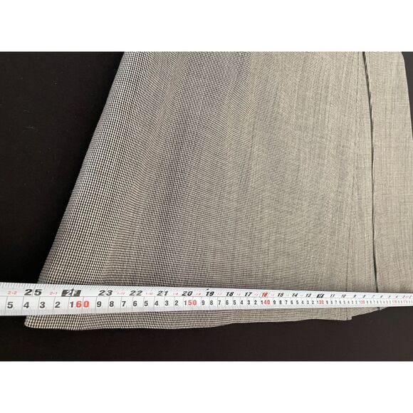 ~ Giorgio Sant'Angelo 12 Houndstooth Wool Mini Skirt Lined Pleated ALine Vintage - Picture 11 of 13